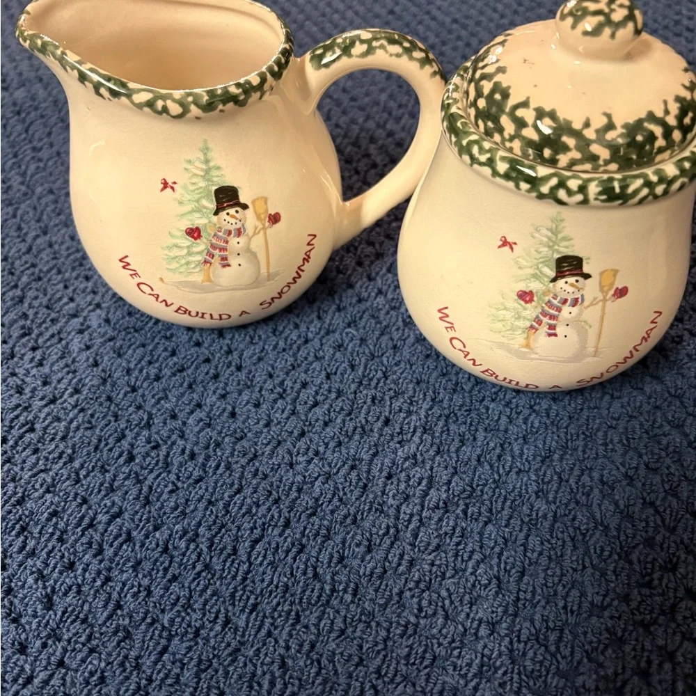 We Can Build‎ A Snowman - Sugar, Creamer, Salt and Pepper Set
